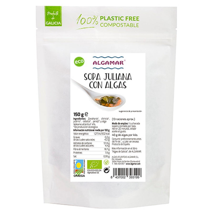 Sopa Juliana con Algas Bio 150 gr | Algamar - Dietetica Ferrer