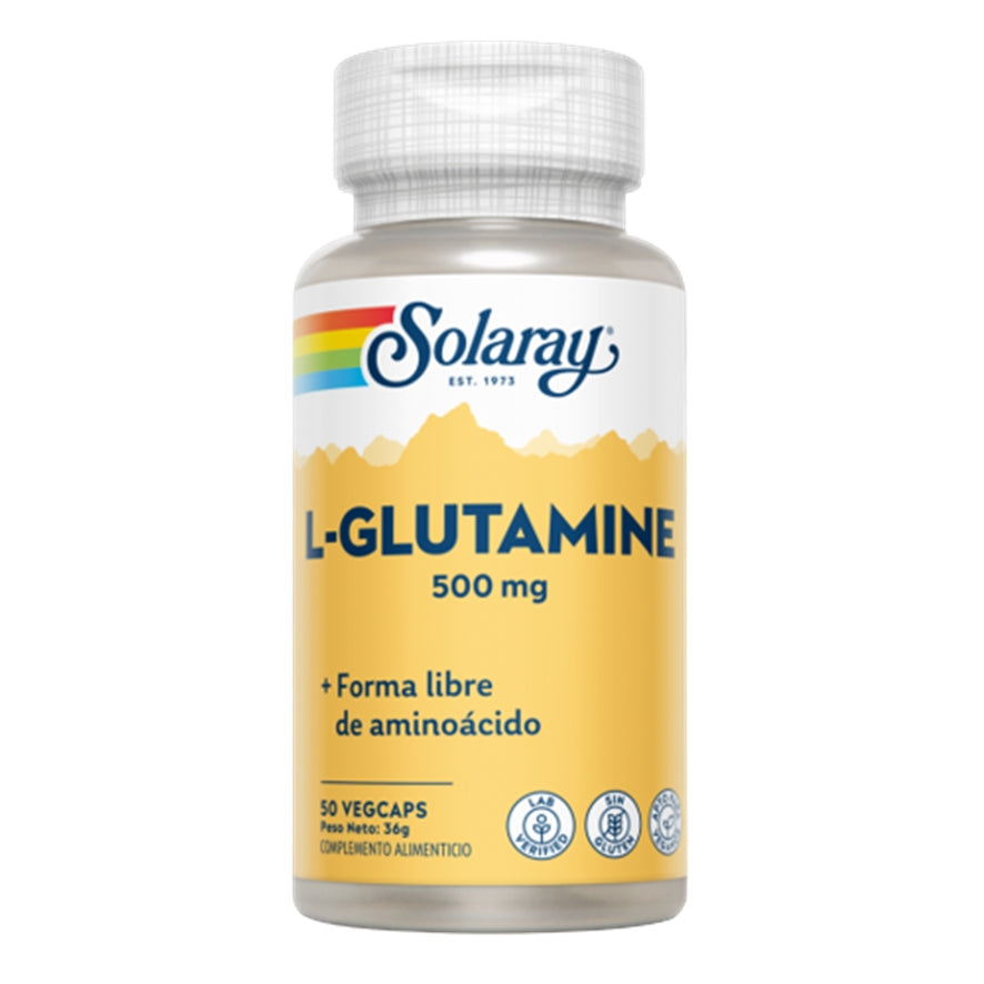 L Glutamine 500 Mg 50 Capsulas | Solaray - Dietetica Ferrer