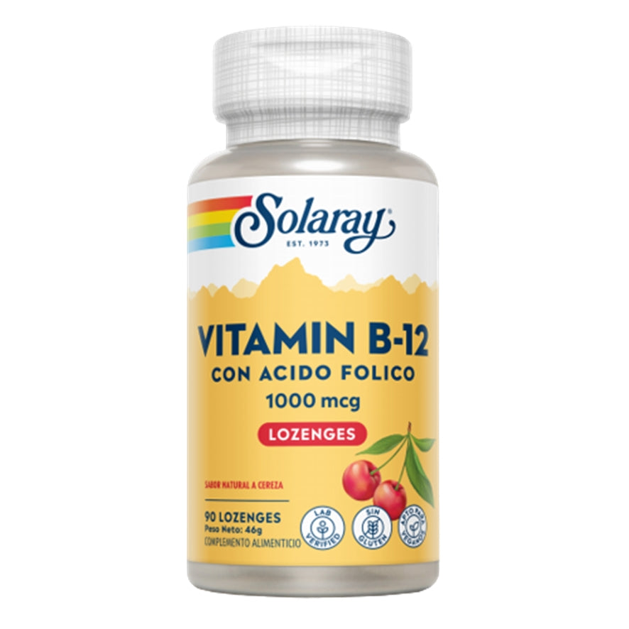 Vitamina B12 + Acido Folico 90 Comprimidos | Solaray