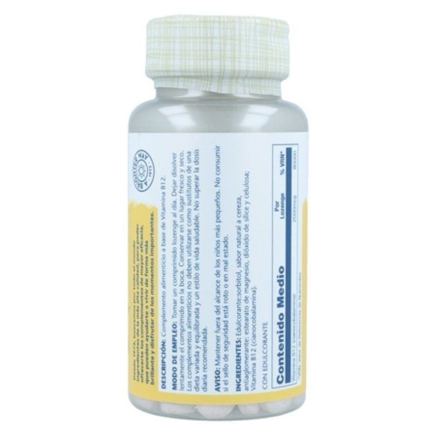 Vitamina B12 2000 Mcg 90 Comprimidos | Solaray - Dietetica Ferrer