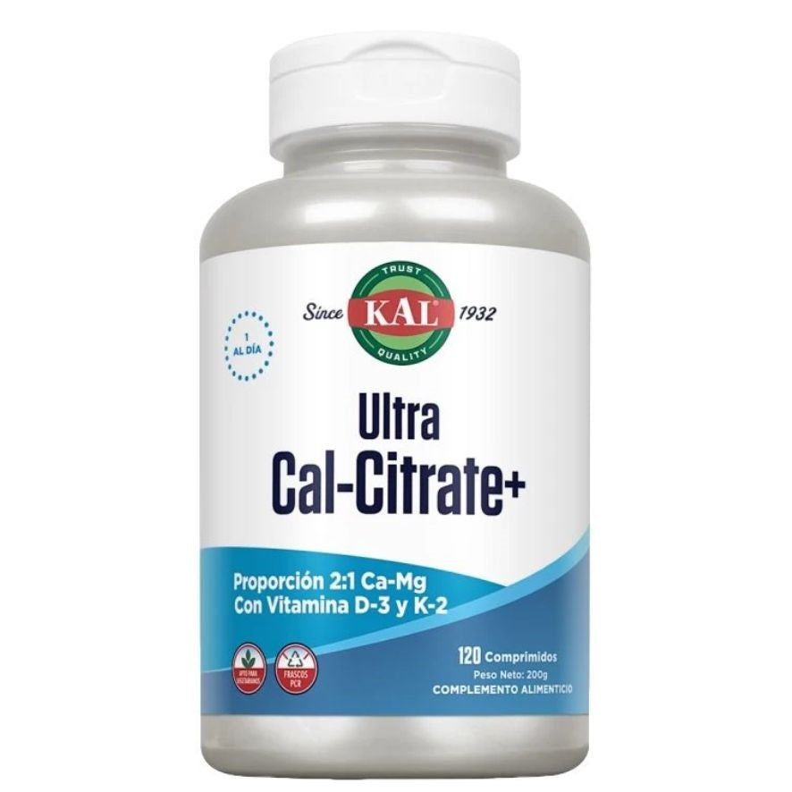 Ultra Cal Citrate+ K2 120 Comprimidos | KAL - Dietetica Ferrer
