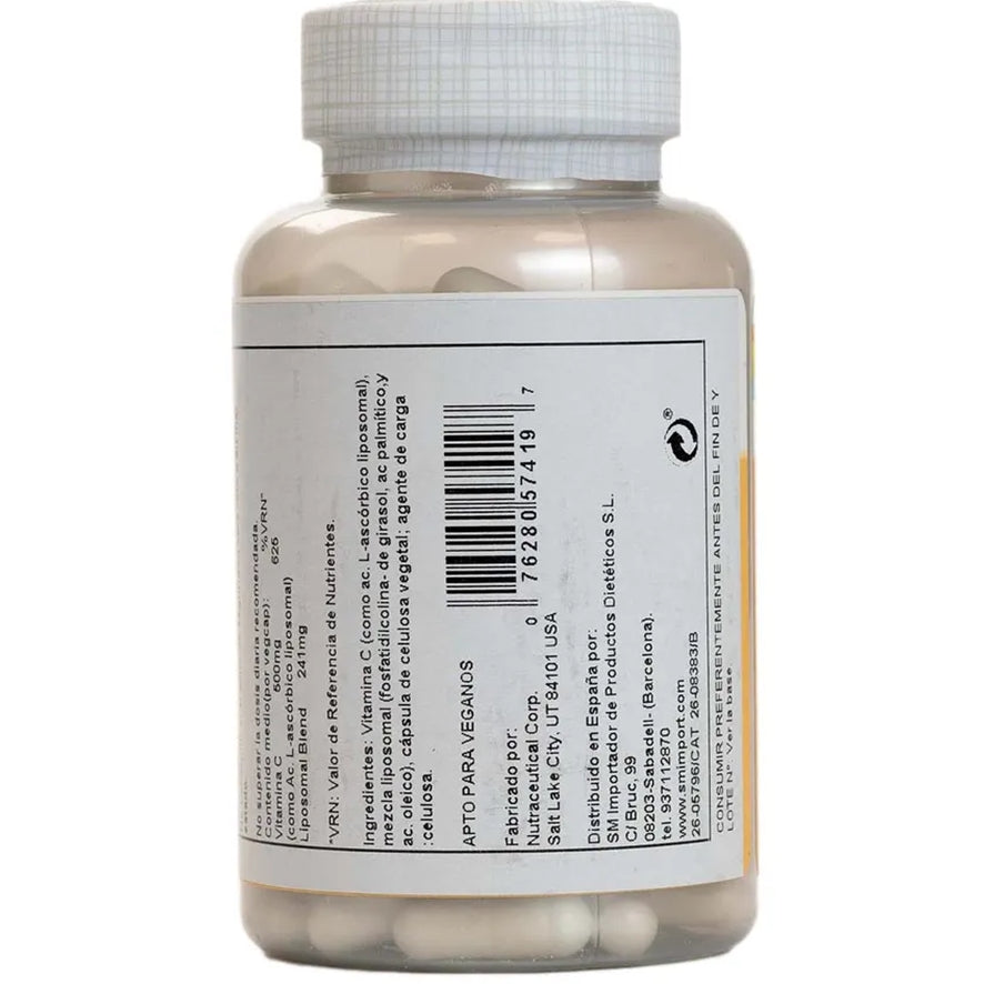 Liposomal Vitamina C 500 mg 100 Capsulas | Solaray - Dietetica Ferrer