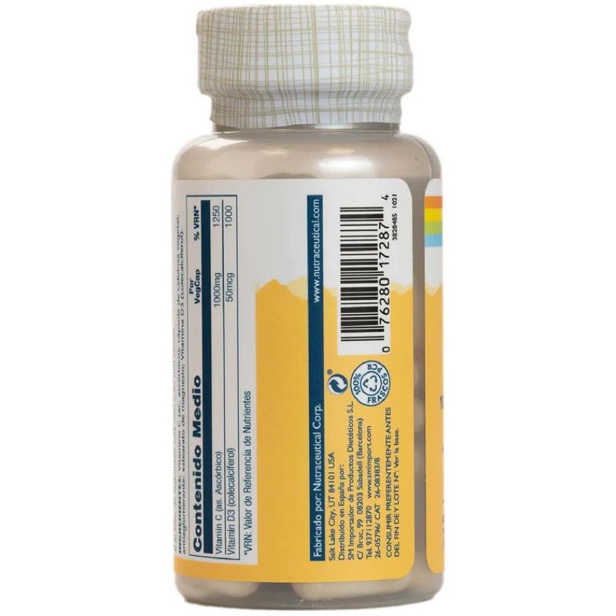 Vitamin C + D 60 Capsulas | Solaray - Dietetica Ferrer