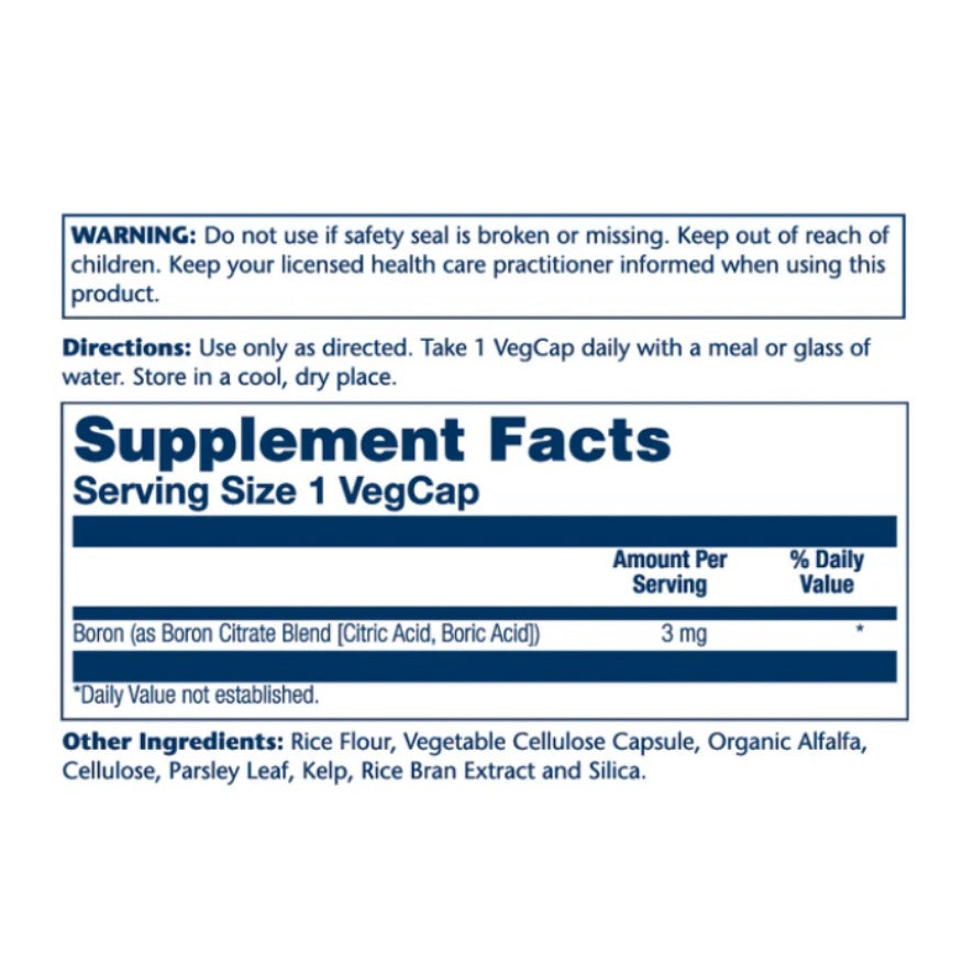 Citrate Boron 500 mg 60 Capsulas | Solaray - Dietetica Ferrer