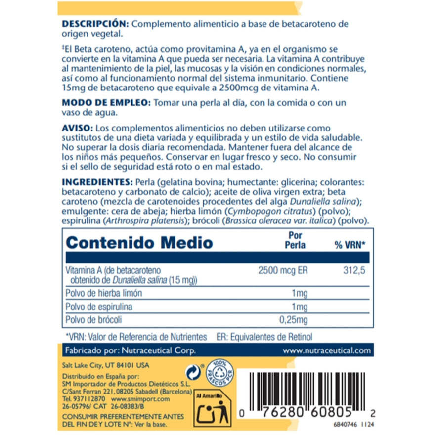 Food Carotene 30 Perlas | Solaray - Dietetica Ferrer