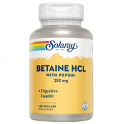 Betaine HCL & Pepsina 180 cápsulas | Solaray