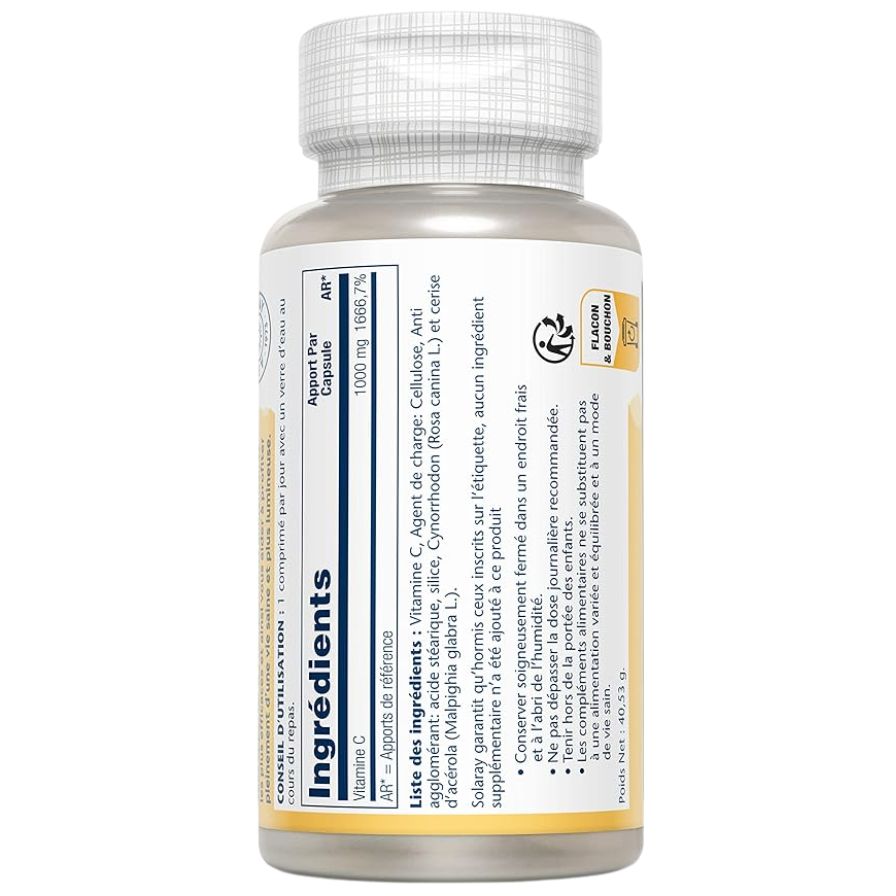 Small Vitamin C 1000 Mg 30 Comprimidos | Solaray - Dietetica Ferrer