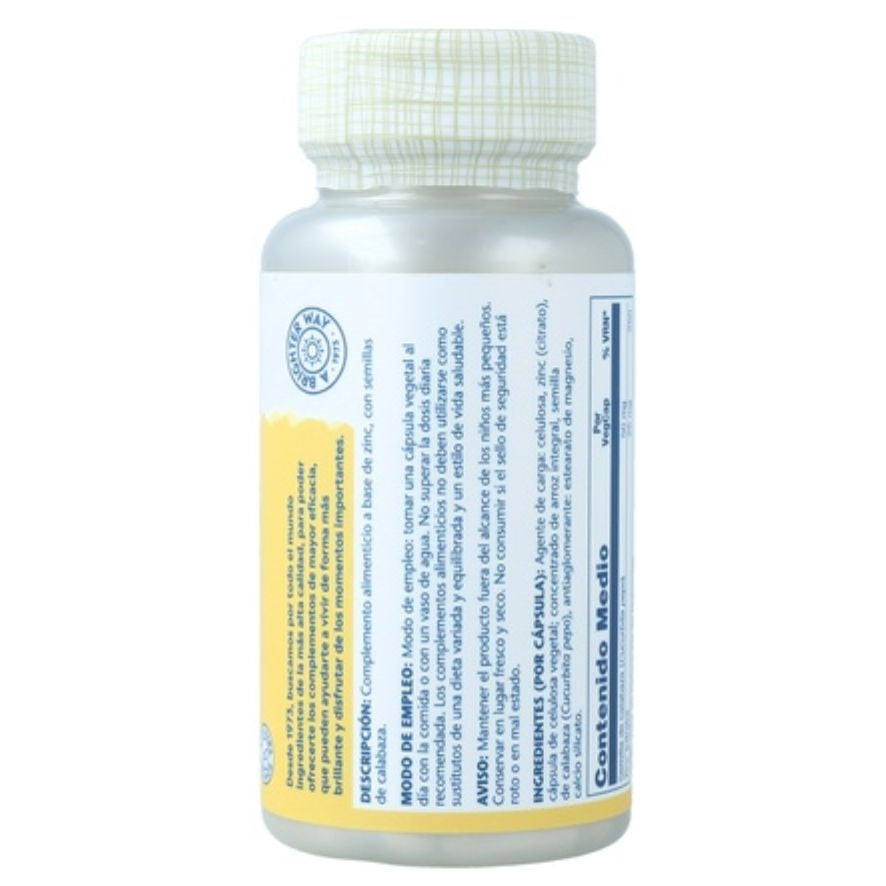 Zinc 50 Mg 60 Capsulas | Solaray - Dietetica Ferrer