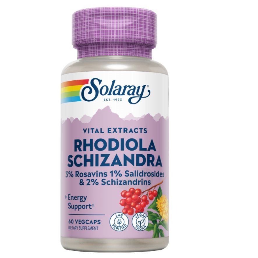 Schizandra & Rhodiola 500 mg 60 Capsulas | Solaray - Dietetica Ferrer