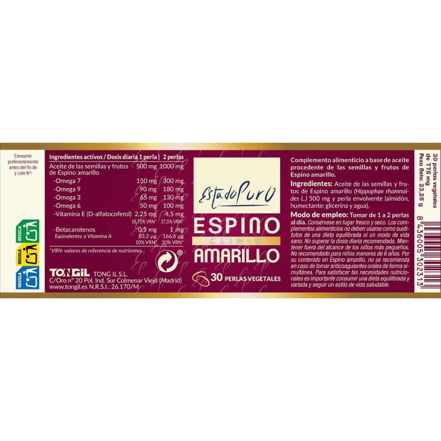 Espino Amarillo 30 perlas | Tongil