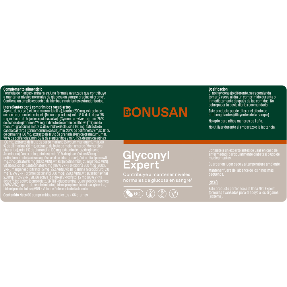 Glyconyl 60 Tabletas | Bonusan - Dietetica Ferrer