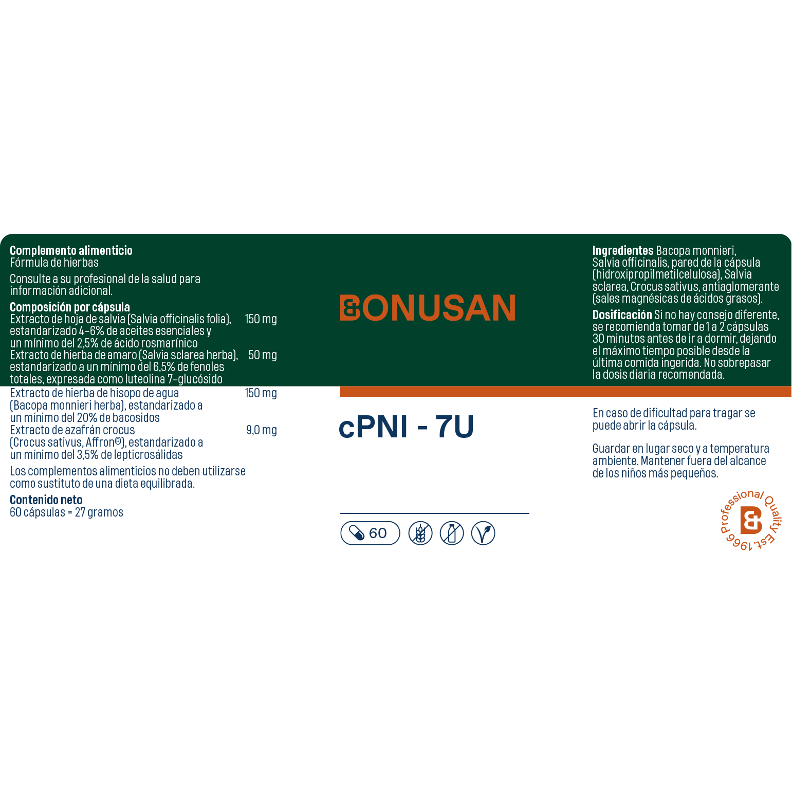 CPNI 7U 60 Cápsulas | Bonusan - Dietetica Ferrer