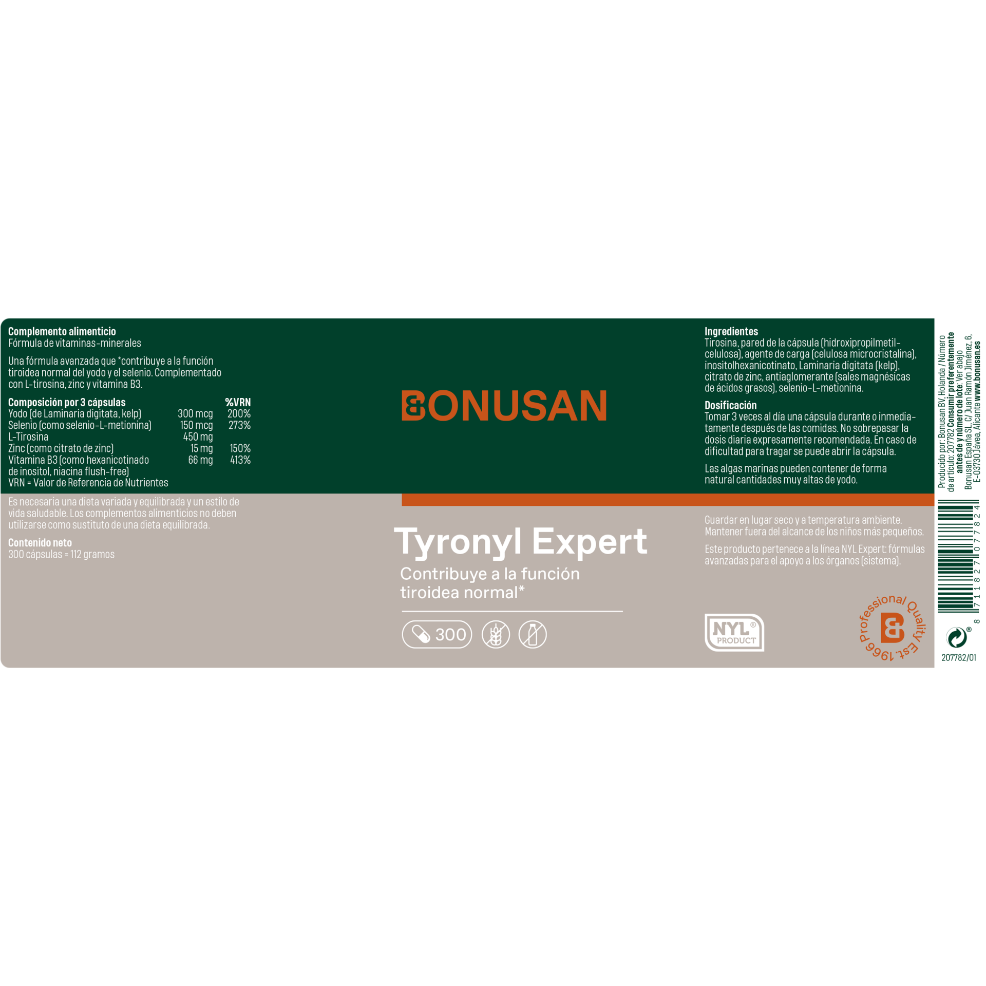 Tyronyl 90 Capsulas | Bonusan - Dietetica Ferrer