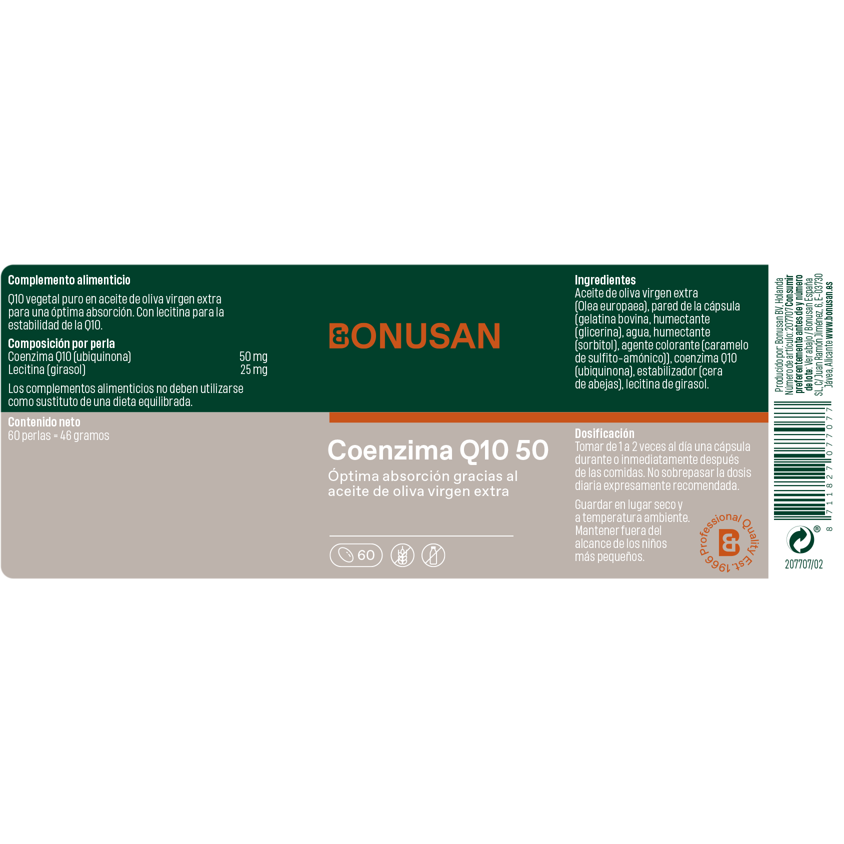 Coenzima Q10 50 mg 60 Capsulas | Bonusan - Dietetica Ferrer