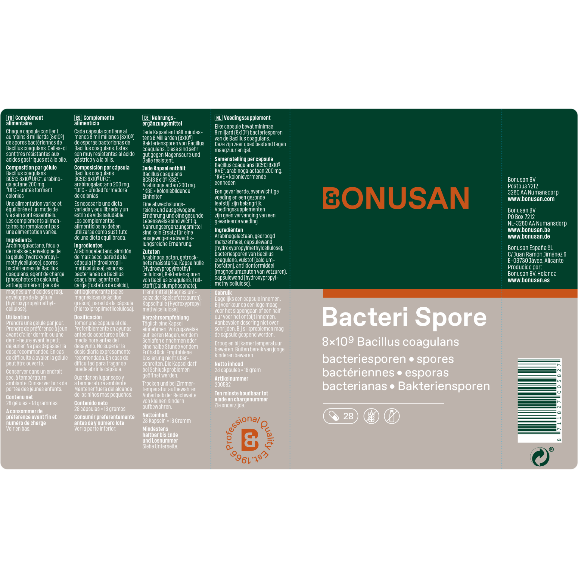 Bactérias Esporo 28 Cápsulas | Bônus