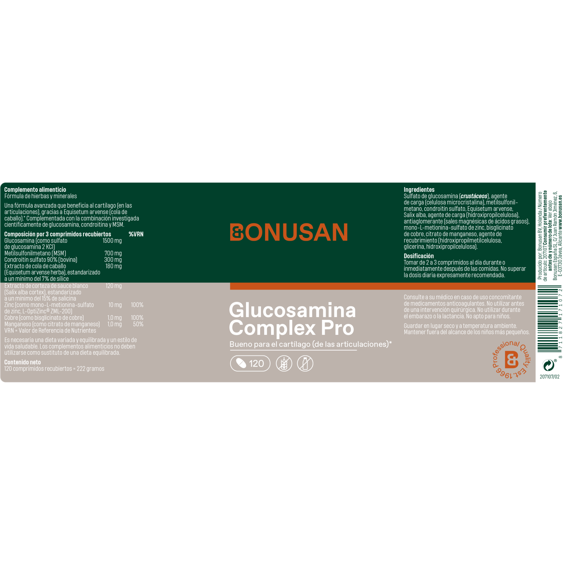 Glucosamina Complex Pro Comprimidos | Bonusan