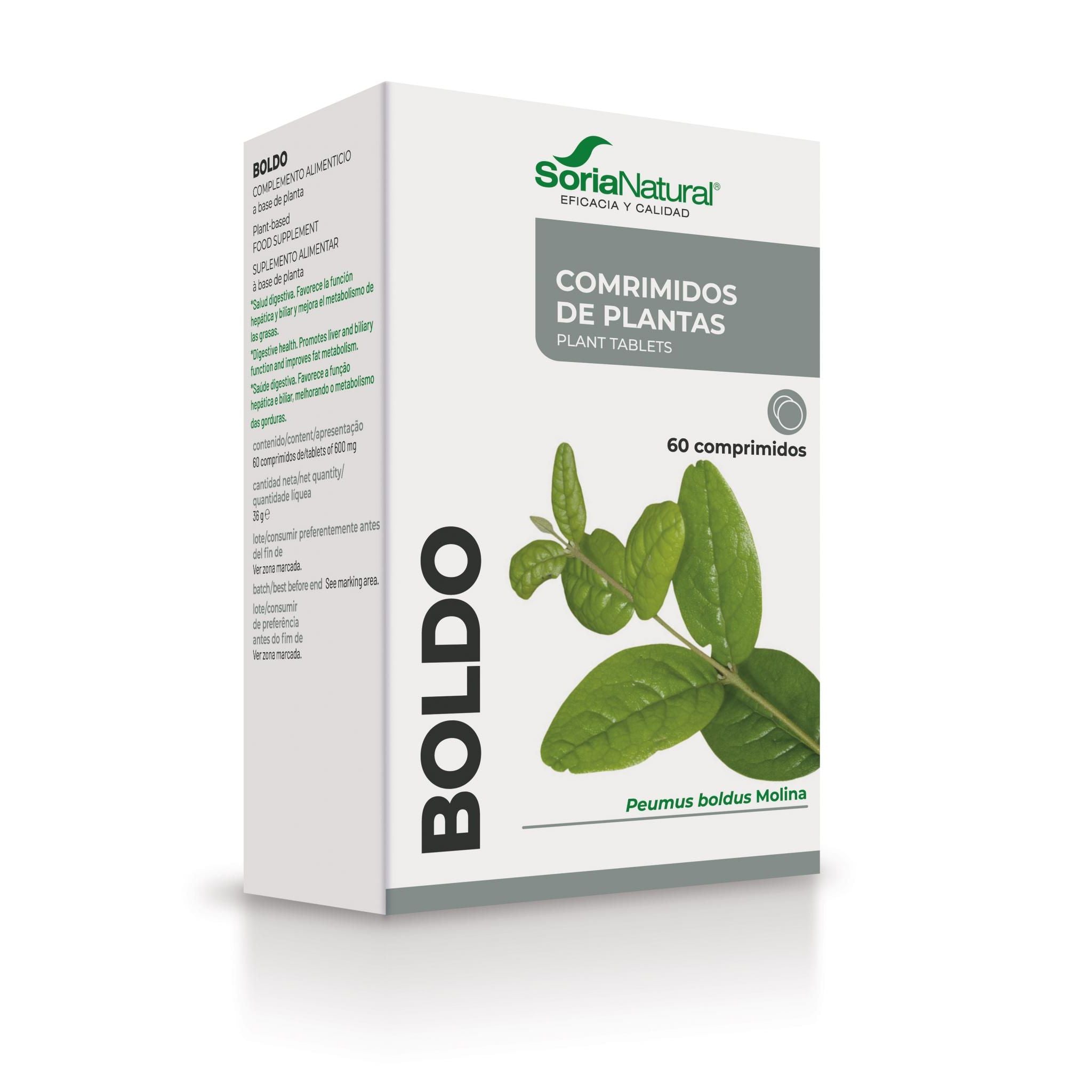 Boldo 60 Comprimidos | Soria Natural - Dietetica Ferrer