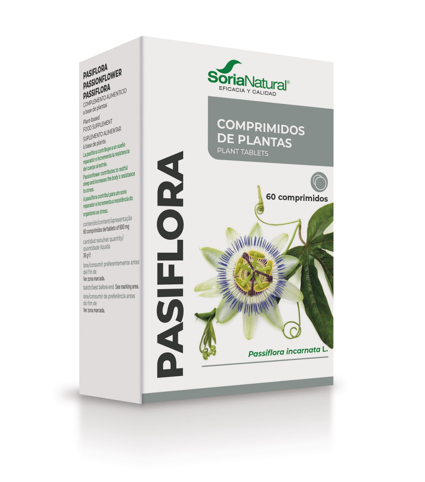 Pasiflora 60 Comprimidos | Soria Natural - Dietetica Ferrer
