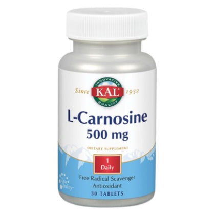 L-Carnosine 500 Mg 30 Comprimidos | Kal - Dietetica Ferrer