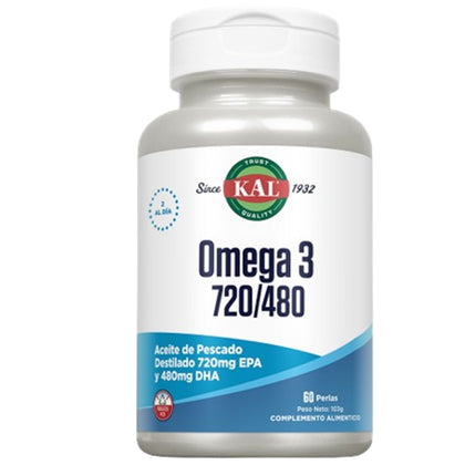 Omega 3 720/480 60 Perlas | KAL - Dietetica Ferrer