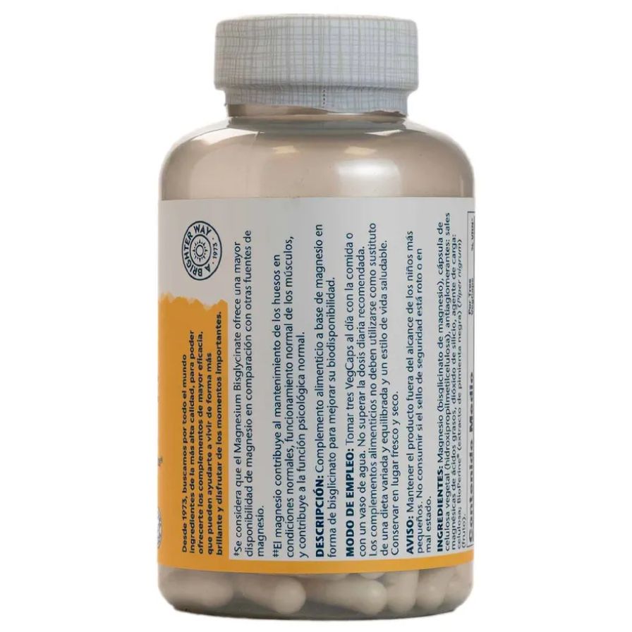 Magnesium Bisglycinate 120 Cápsulas | Solaray - Dietetica Ferrer