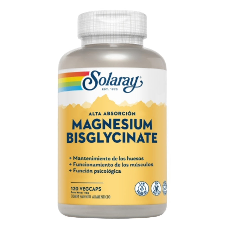Magnesium Bisglycinate 120 Cápsulas | Solaray