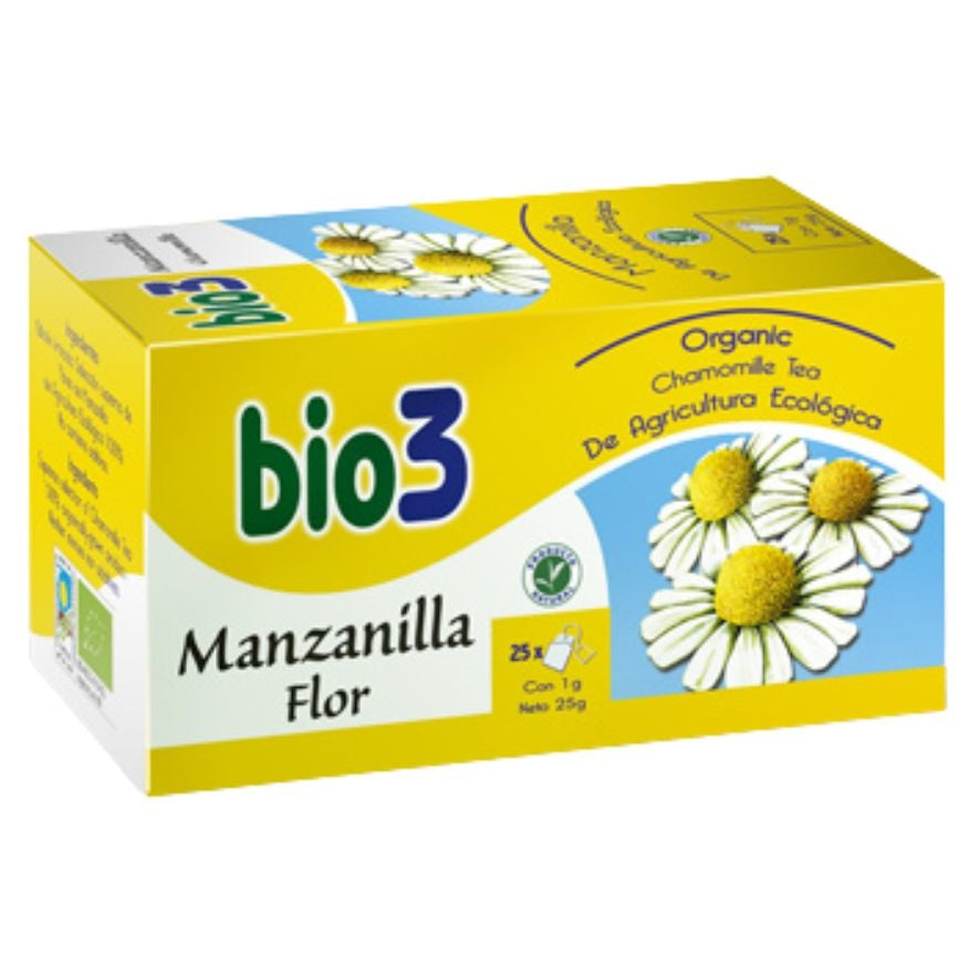 Manzanilla Flor Ecologica 25 Bolsitas | Bio3 - Dietetica Ferrer