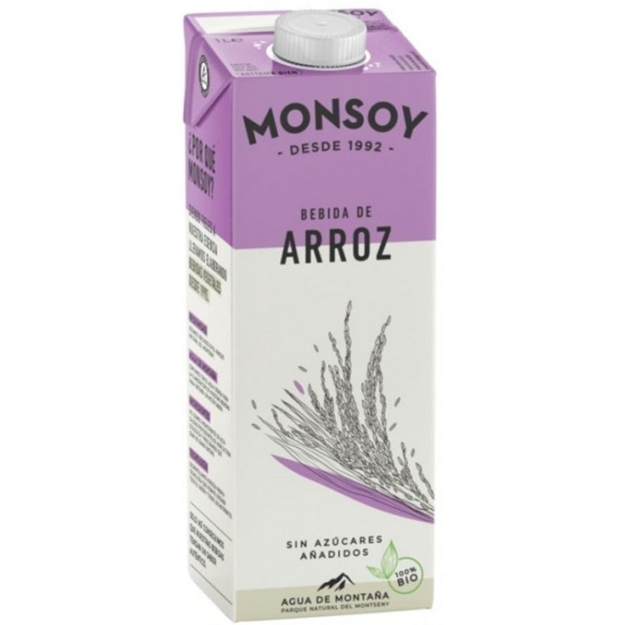 Bebida de Arroz Bio 1 Litro Pack de 6 | Monsoy - Dietetica Ferrer