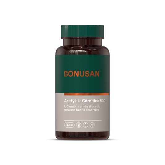 Acetyl L Carnitina 500 mg 60 Capsulas | Bonusan - Dietetica Ferrer