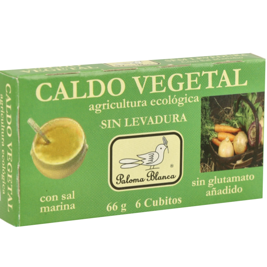 Caldo sin Levadura Cubitos Ecologicos 66 gr | Paloma Blanca - Dietetica Ferrer