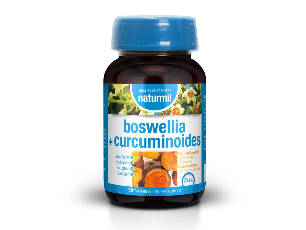 Boswellia 400 mg + Curcumina 1 mg 90 Comprimidos | Naturmil - Dietetica Ferrer