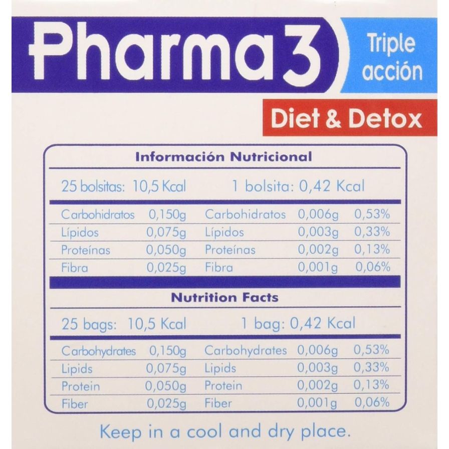 Pharma3 Diet & Detox 25 Bolsitas | Bio3 - Dietetica Ferrer