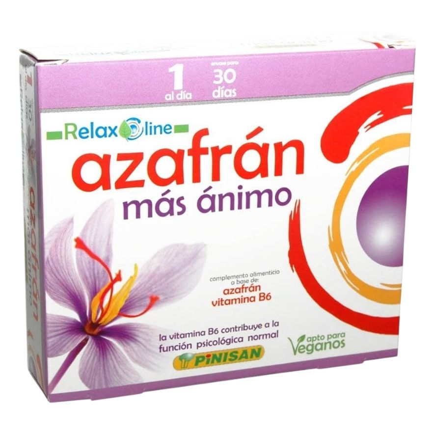 Relaxline Azafrán Más Ánimo 30 cápsulas | Pinisan - Dietetica Ferrer