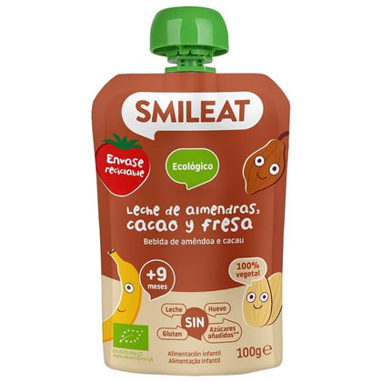 Pouch De Leche De Almendras Cacao Y Fresa Bio 100 Gr | Smileat