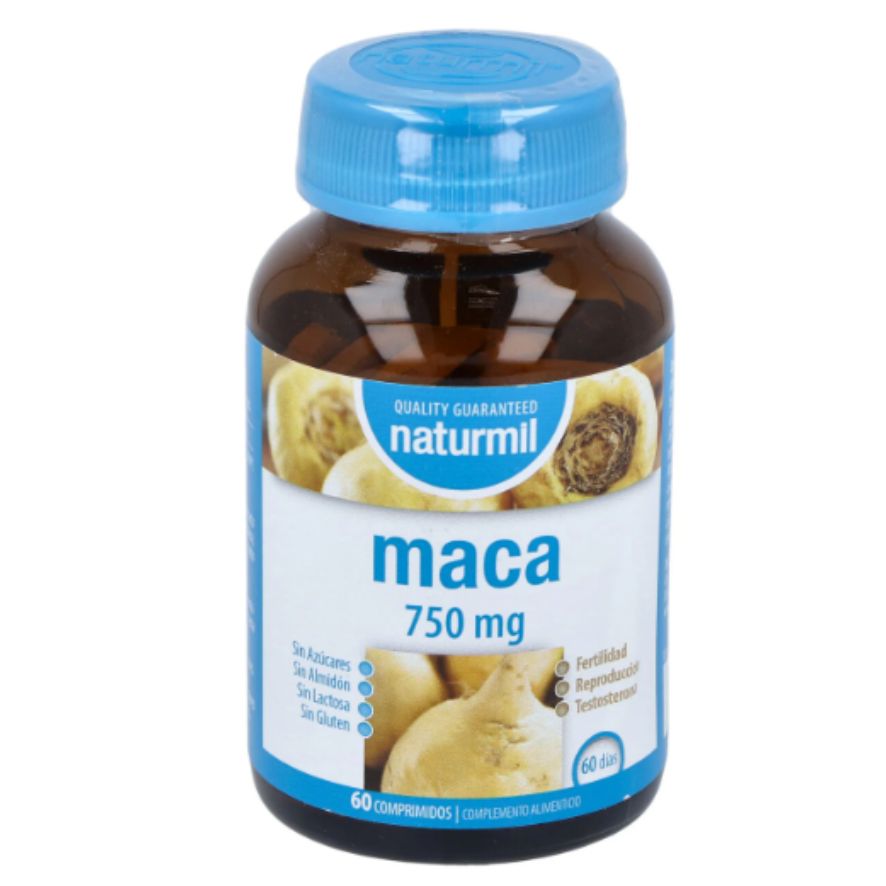 Maca 750mg 60 Comprimidos | Naturmil - Dietetica Ferrer