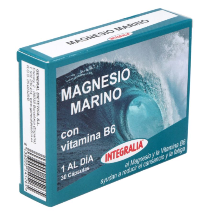 Magnesio Marino Vitamina B6 30 Cápsulas | Integralia