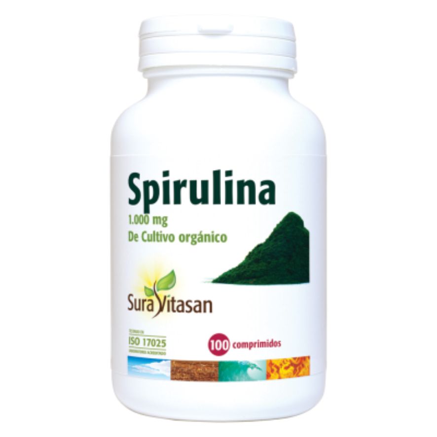 Spirulina 1000mg 100 Comprimidos | Sura Vitasan - Dietetica Ferrer