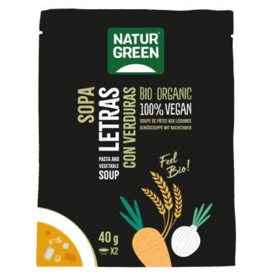 Sopa de Letras Con Verduras Bio 6 unidades | Naturgreen - Dietetica Ferrer