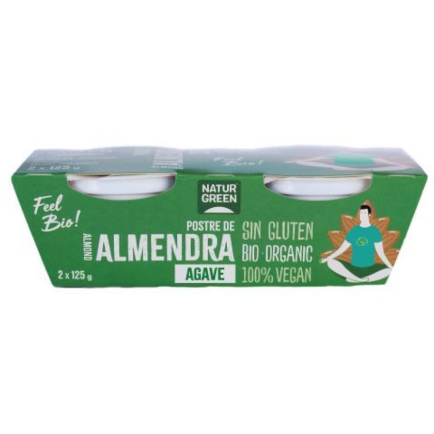 Postre de Almendras Vainilla Bio 2 x 125 gr | Naturgreen - Dietetica Ferrer