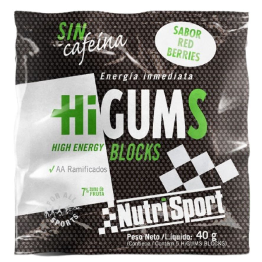 Higums sin Cafeina Red Berries 20 Bolsas | Nutrisport - Dietetica Ferrer