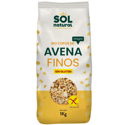 Copos de Avena Finos sin Gluten Bio 1 Kg | Sol Natural - Dietetica Ferrer