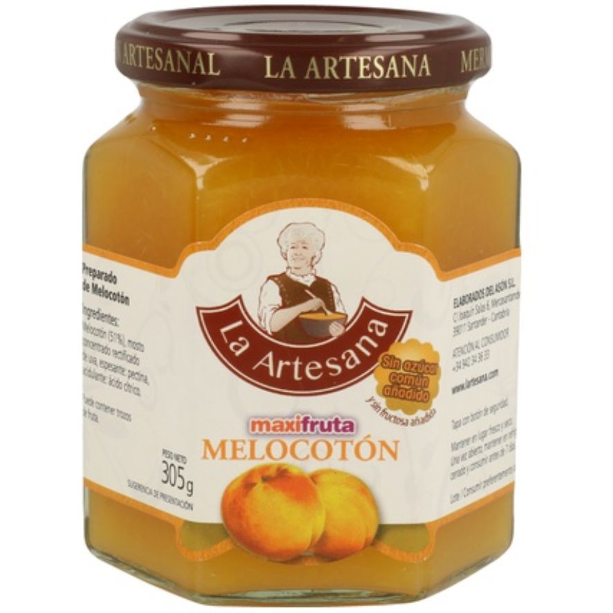 Mermelada de Melocoton 100% 310 gr | La Artesana - Dietetica Ferrer