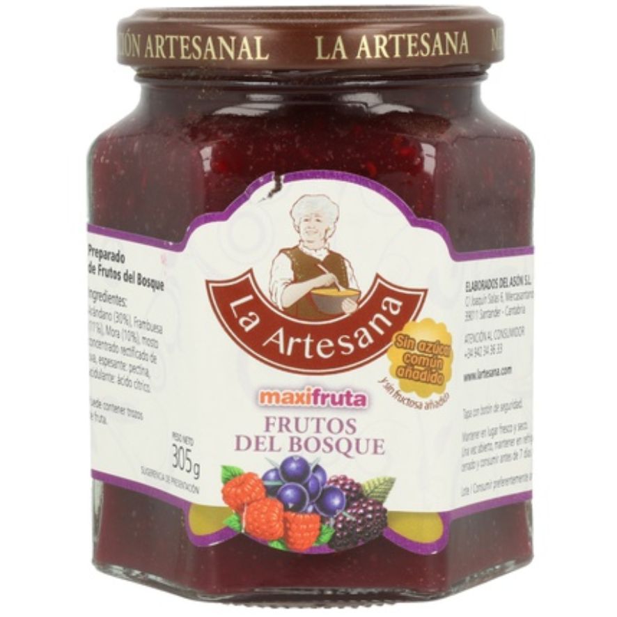 Mermelada de Frutos Del Bosque 100% 310 gr | La Artesana - Dietetica Ferrer