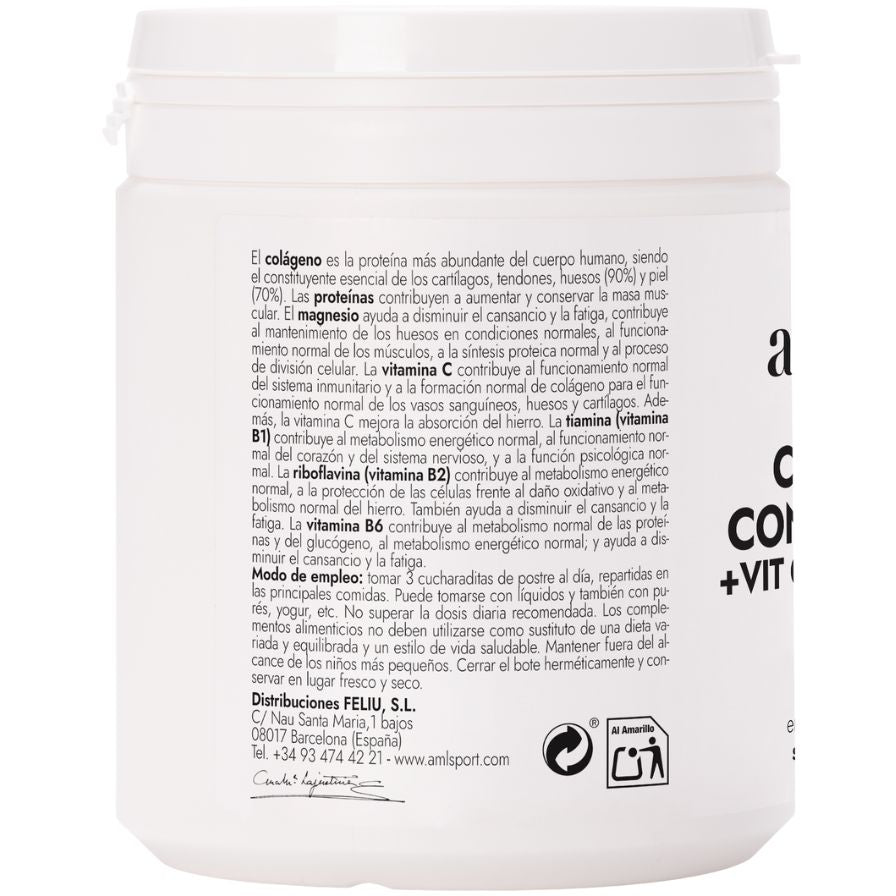 Colageno Vitamina B1 B2 B6 Magnesio Polvo 350 gr | AML Sport - Dietetica Ferrer