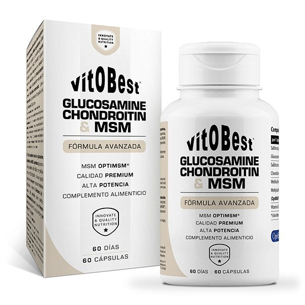 Glucosamina + Condroitina + MSM 60 cápsulas | Vitobest - Dietetica Ferrer