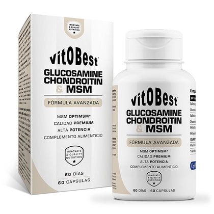 Glucosamina + Condroitina + MSM 60 cápsulas | Vitobest - Dietetica Ferrer