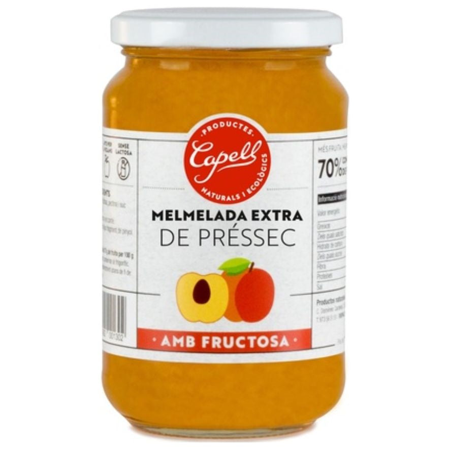 Mermelada de Melocoton Sin Azucar 375 gr | Capell - Dietetica Ferrer