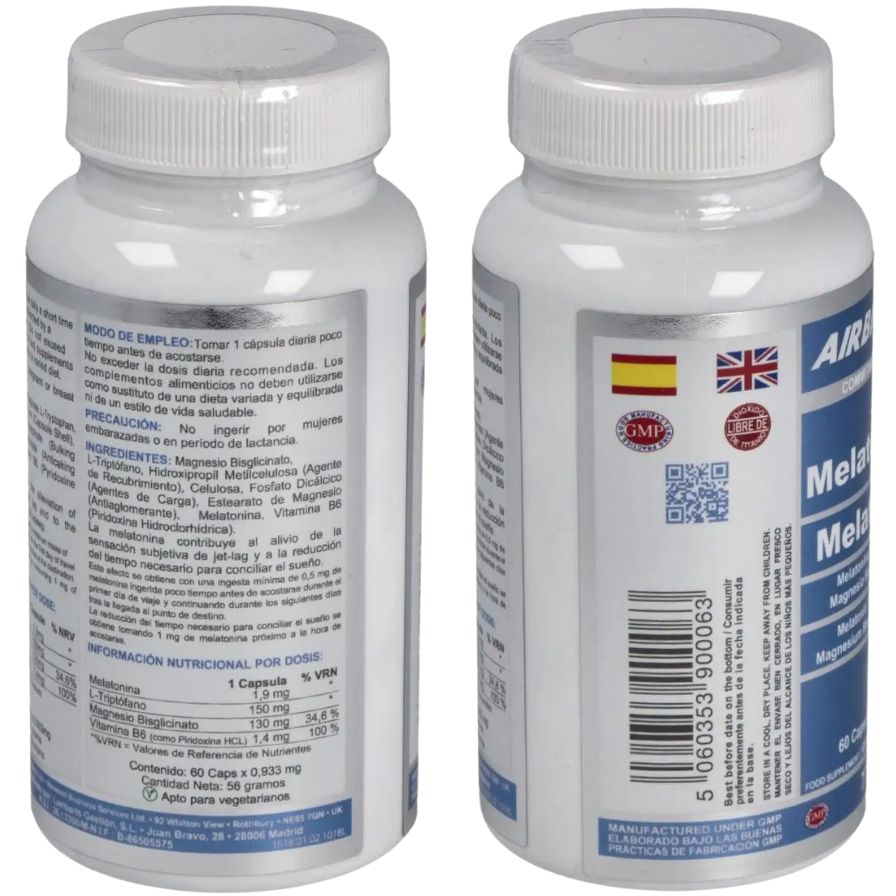 Melatonina 60 Capsulas | Airbiotic AB