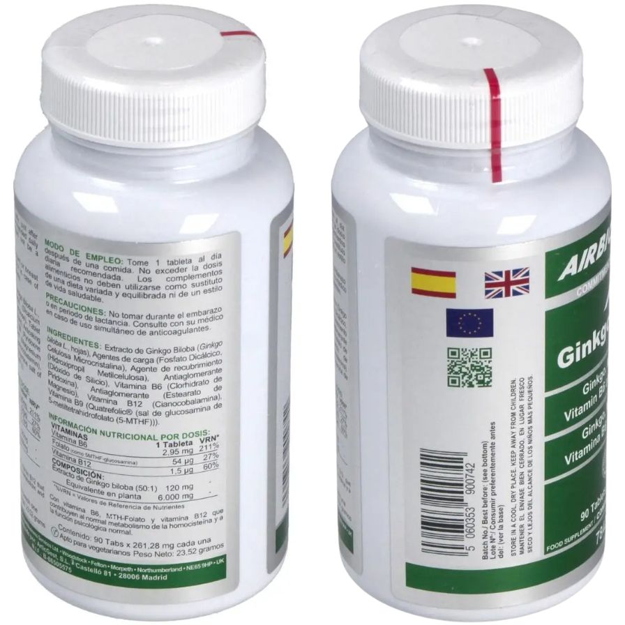 Ginkgo Vit Complex 90 Tabletas | Airbiotic AB - Dietetica Ferrer