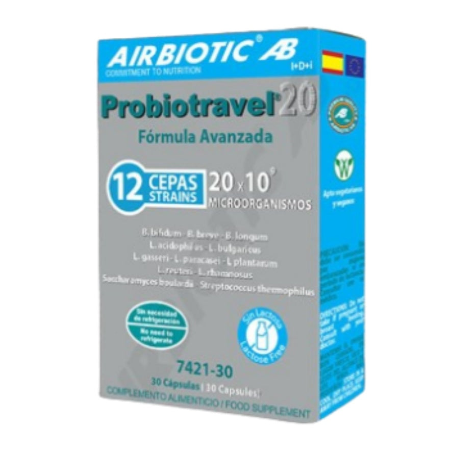 Probiotravel 30 Capsulas | Airbiotic AB - Dietetica Ferrer